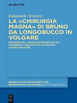 cover image of La «Chirurgia Magna» di Bruno da Longobucco in volgare